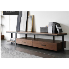 Metal and wooden tv stand